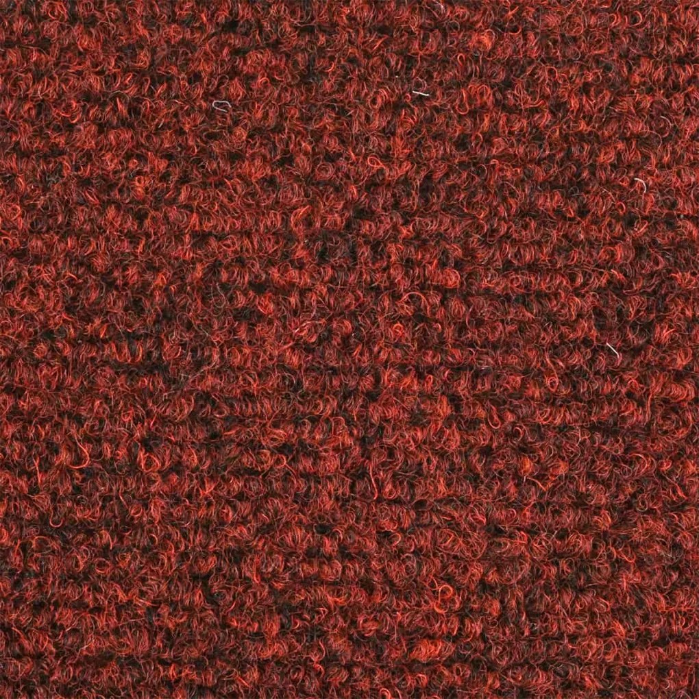 Tapetes de escada adesivos 15 pcs 65x21x4 cm vermelho