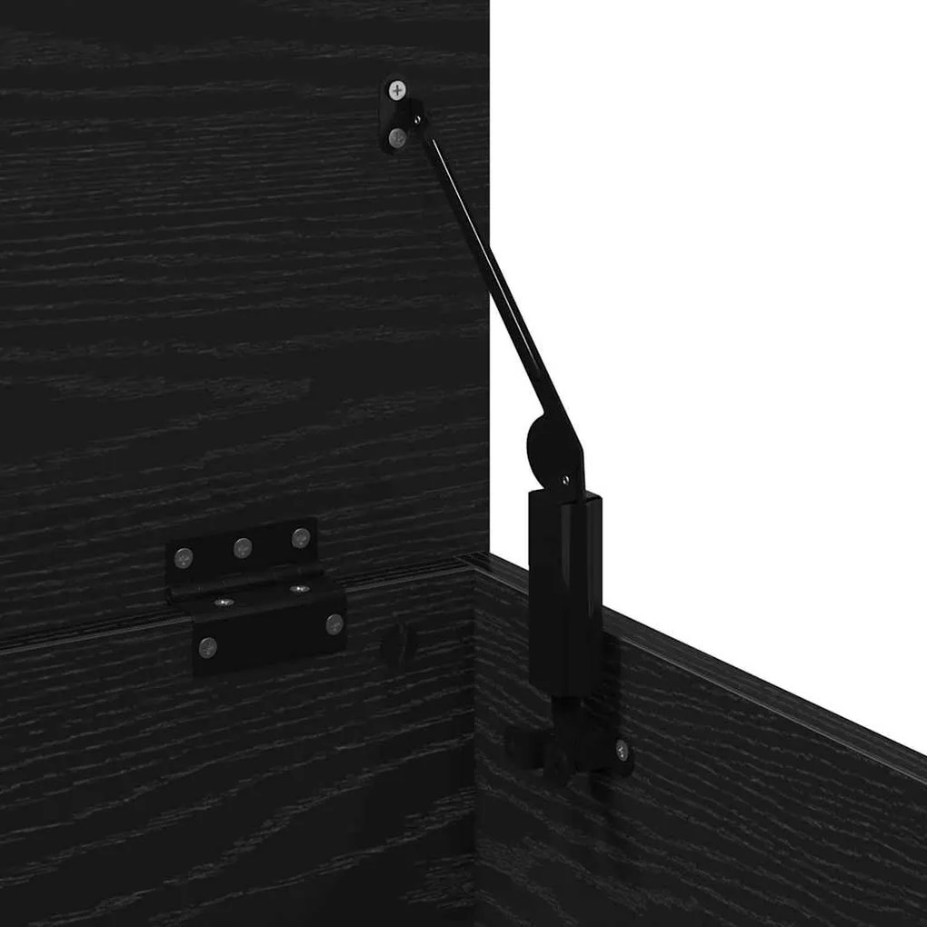 Caixa de Armazenamento vidaXL com Tampa em Carvalho Preto 60x35x35 cm