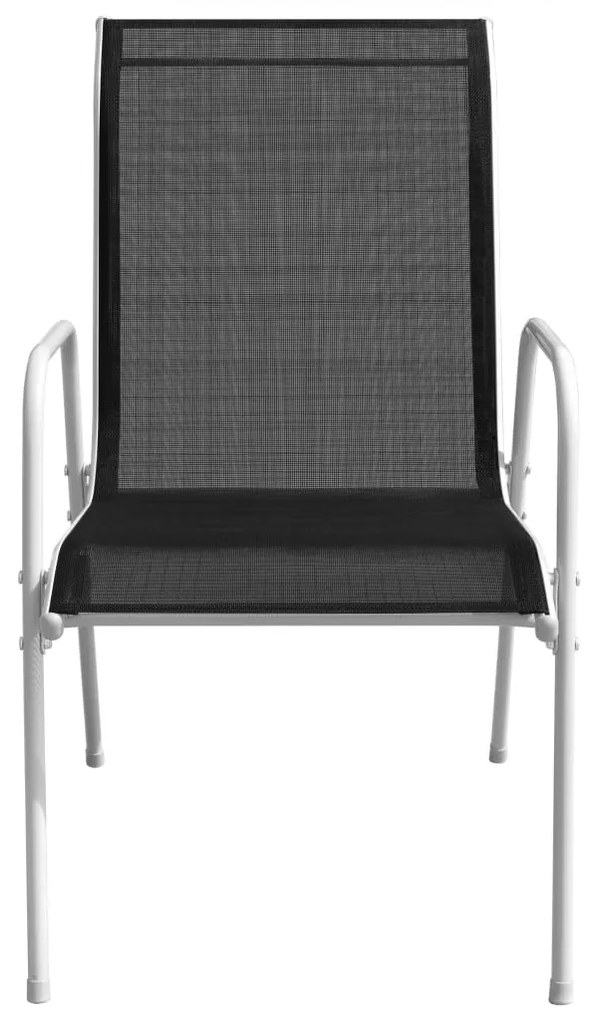 Conjunto bistrô aço + textilene 50x71 cm preto