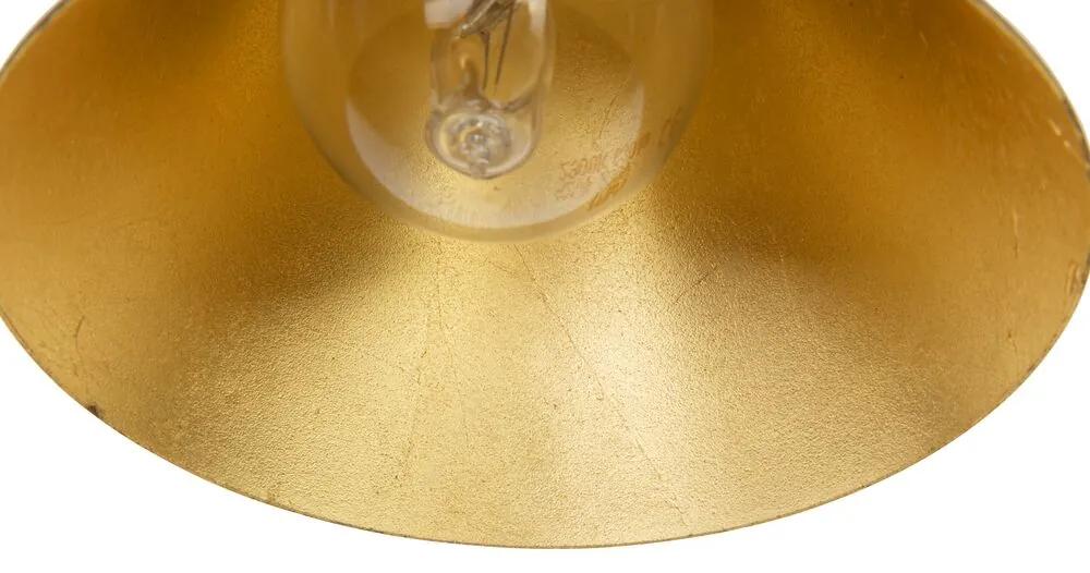 Candeeiro 4 luzes de parede ou teto em metal preto e dourado MERSEY IV Beliani
