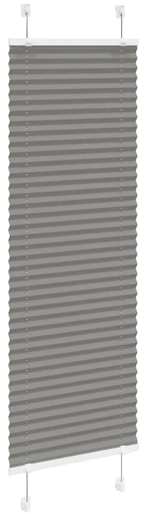 Antracite Plissada Cega 45x150 cm Largura Tecido 44,4 cm