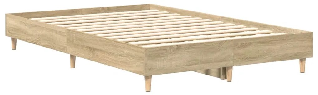 Estrutura de cama sem colchão 140x190 cm carvalho sonoma