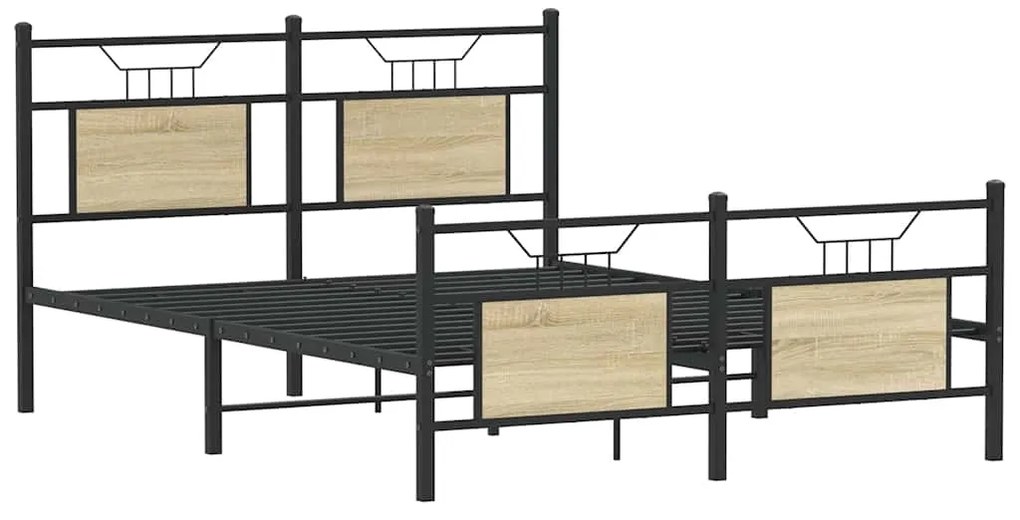 Estrutura cama s/ colchão derivados de madeira carvalho sonoma