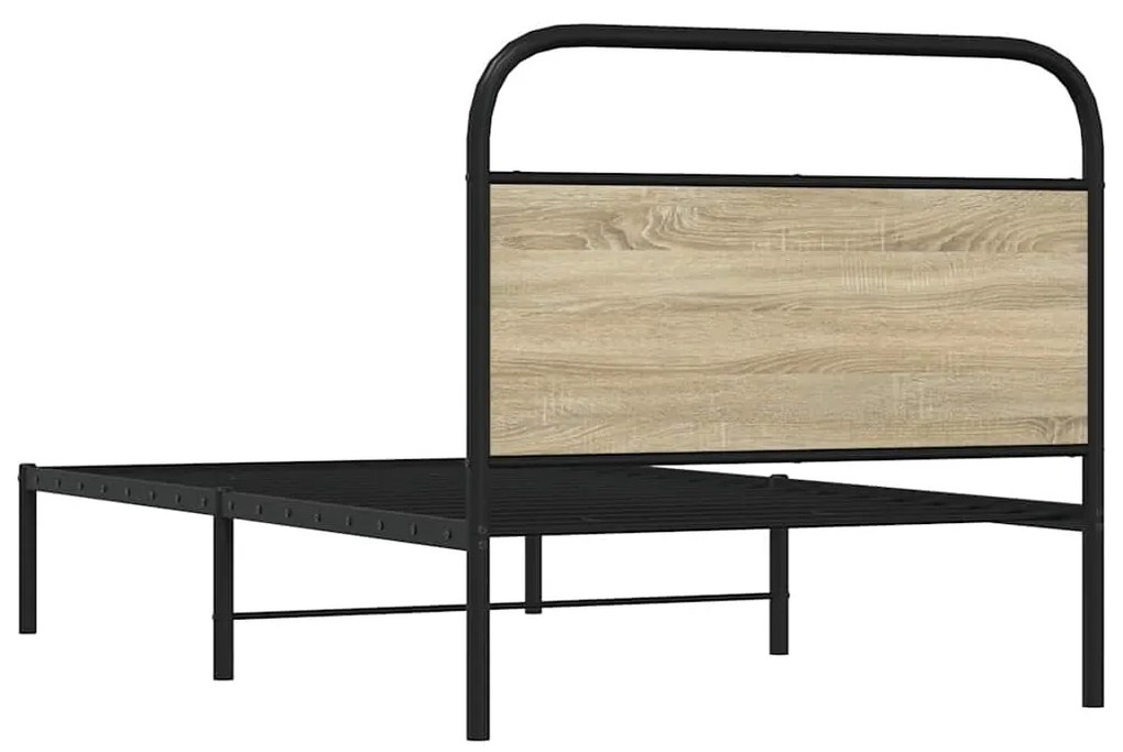 Estrutura cama s/ colchão derivados de madeira carvalho sonoma