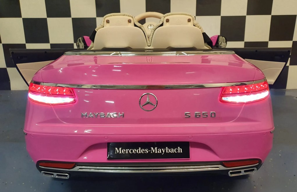 Carro infantil eléctrico Mercedes Maybach S650 12 volts Rosa