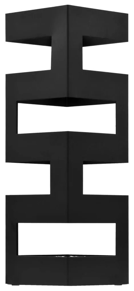 Suporte para guarda-chuvas estilo tetris em aço preto