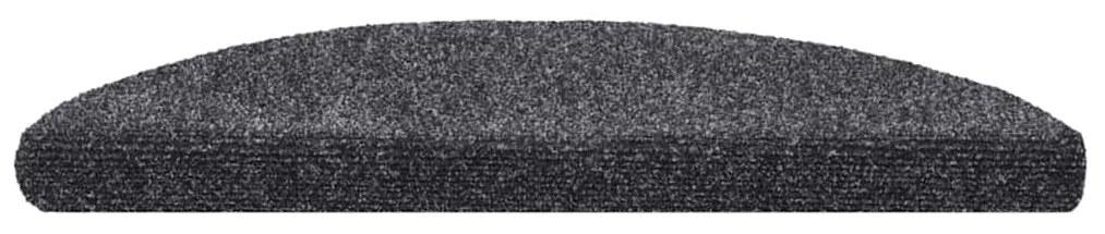 Tapetes de escada adesivos 20 pcs 56x17x3 cm cinzento-escuro
