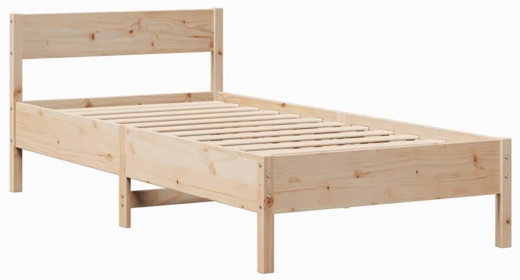 Cama sem colchão 75x190 cm madeira de pinho maciça