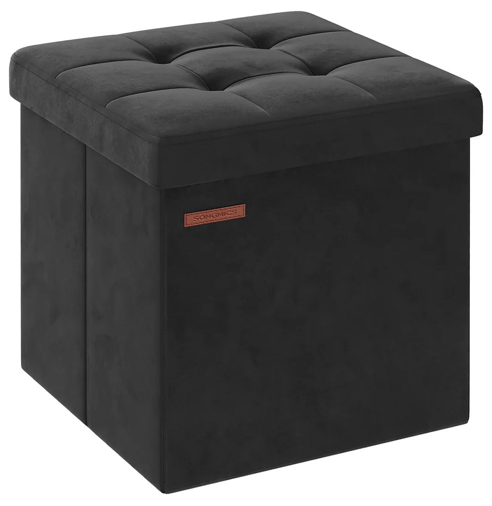 Banco com espaço de arrumação 38 x 38 x 38 cm Preto