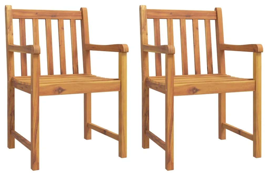 3 pcs conjunto de jantar para jardim madeira de acácia maciça