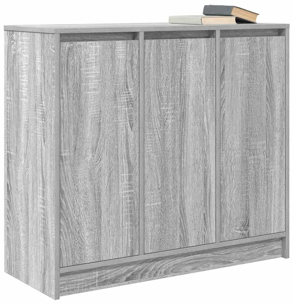 Aparador 85x34x76 cm derivados de madeira cinzento sonoma