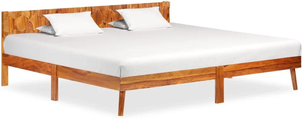 Estrutura de cama 200x200 cm madeira de sheesham maciça