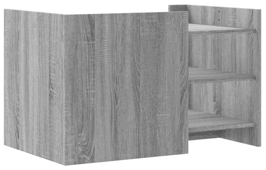 Mesa de centro 80x50x50 cm derivados de madeira cinzento sonoma
