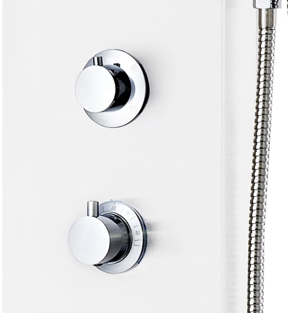 Coluna de duche em alumínio 20x44x130 cm branco