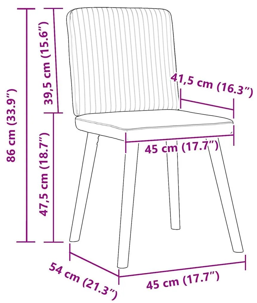 Cadeiras de jantar 4 pcs tecido preto