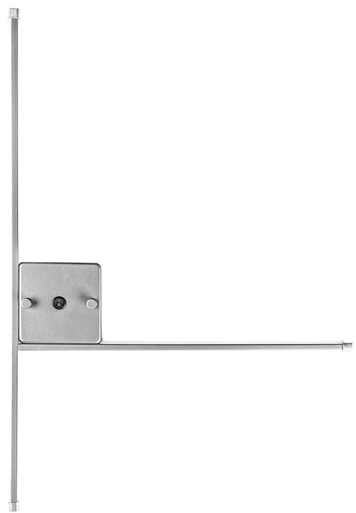 Candeeiro de Parede Sarf - Cromado - 61cm x 42cm x 3cm