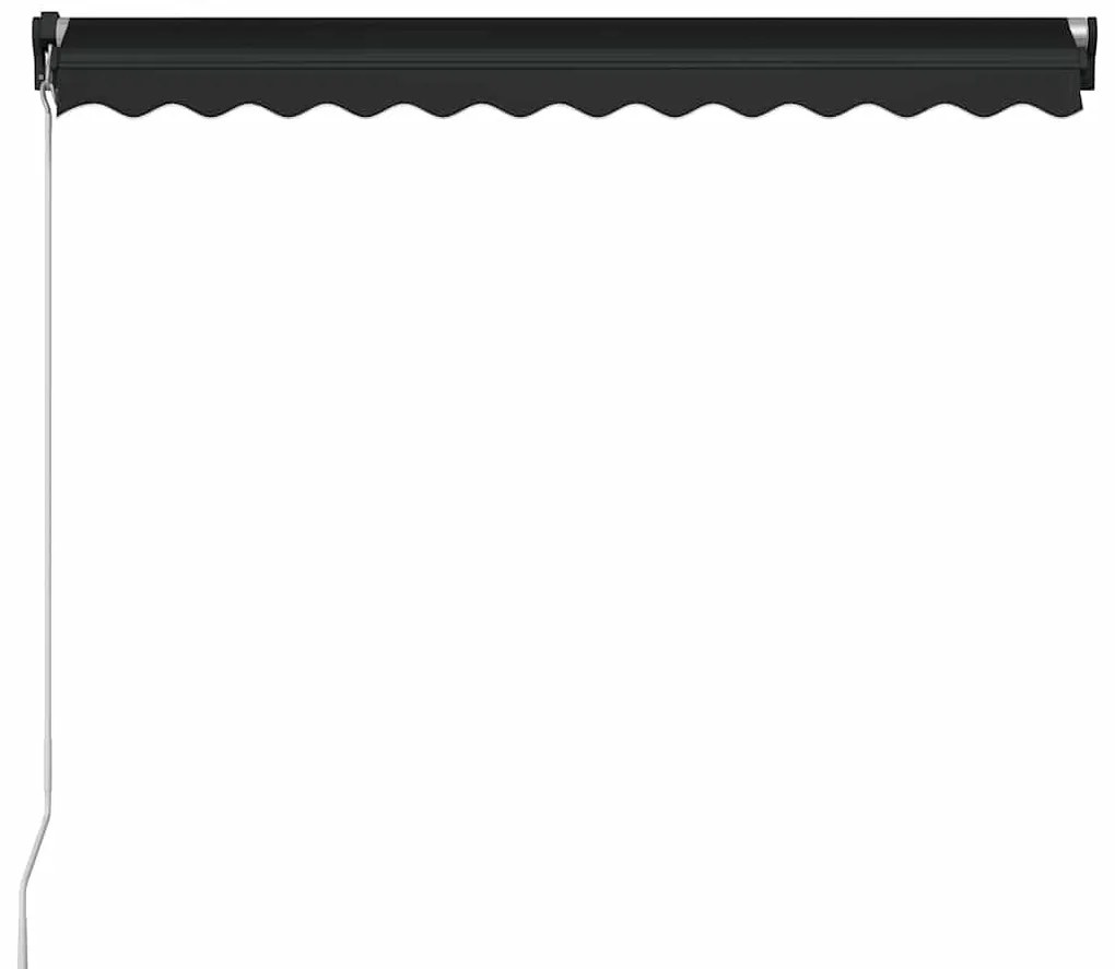 Toldo retrátil manual c/ LED 300x250 cm antracite