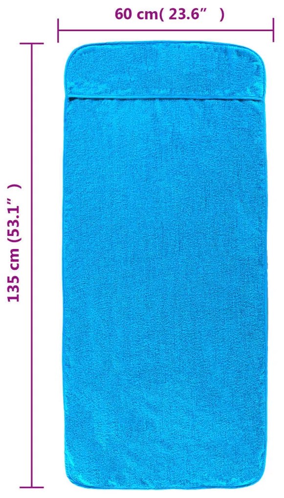 Toalhas de praia 4 pcs 60x135 cm tecido 400 GSM turquesa