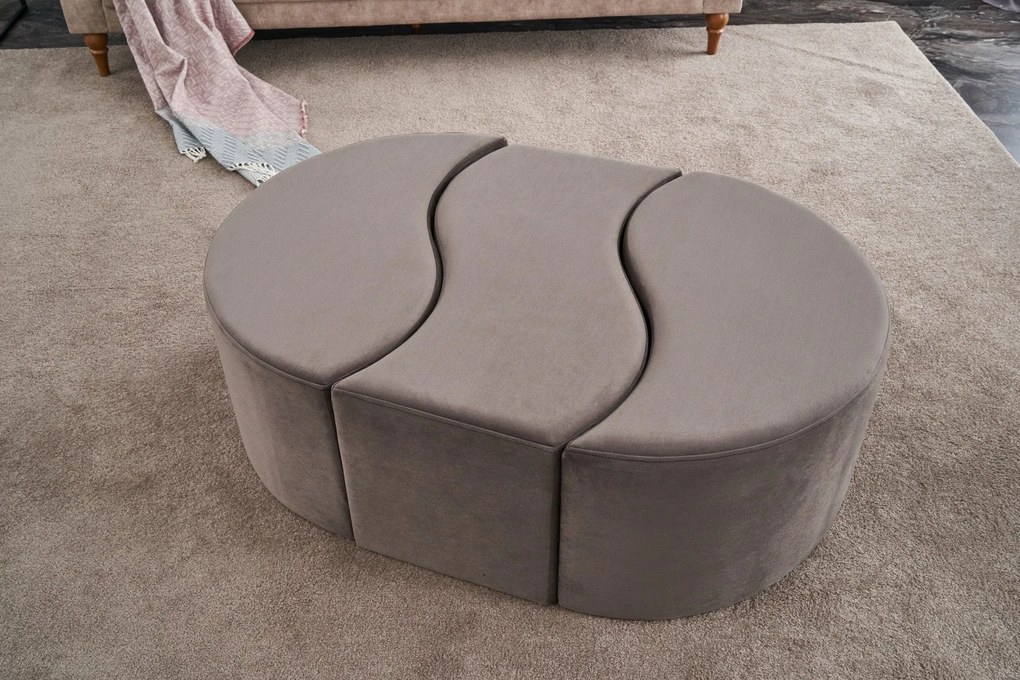 Pouffe Alya Puf – Mink – 120 cm x 40 cm x 80 cm