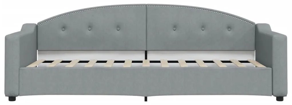 Sofá-cama c/ gavetão e gavetas 80x200 cm tecido cinzento-claro