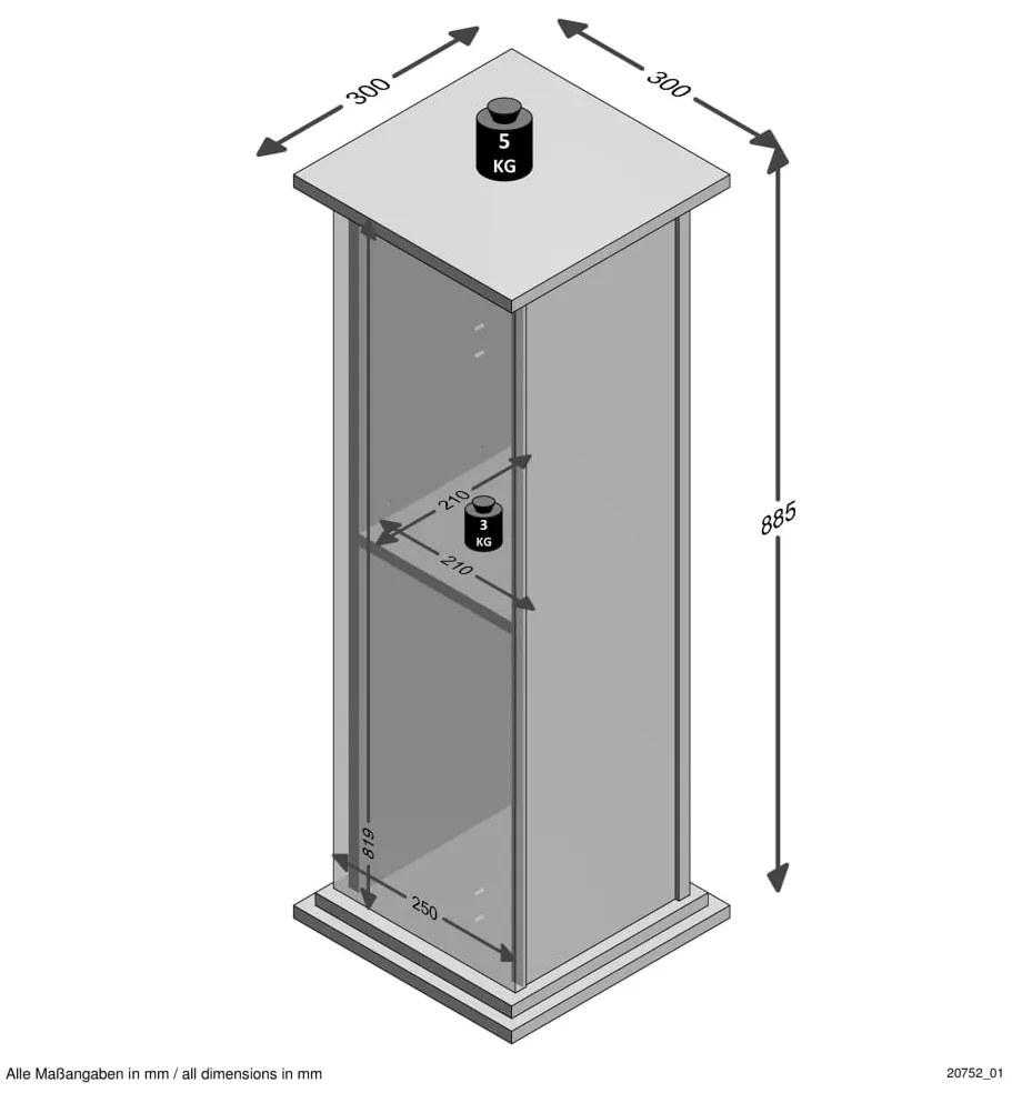 FMD Mesa de apoio com porta 88,5 cm estilo antigo escuro