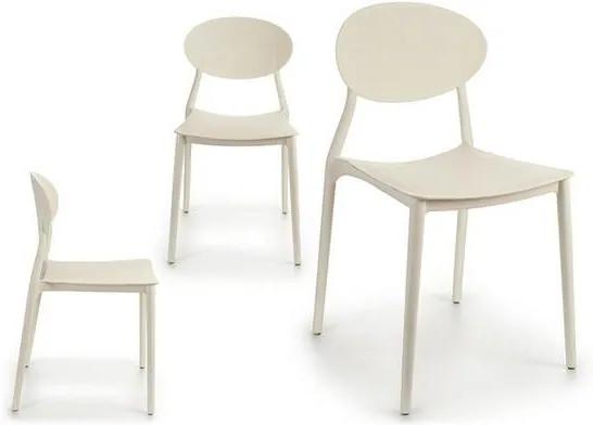 Cadeira de Sala de Jantar Plástico Branca (41 x 81 x 49 cm)