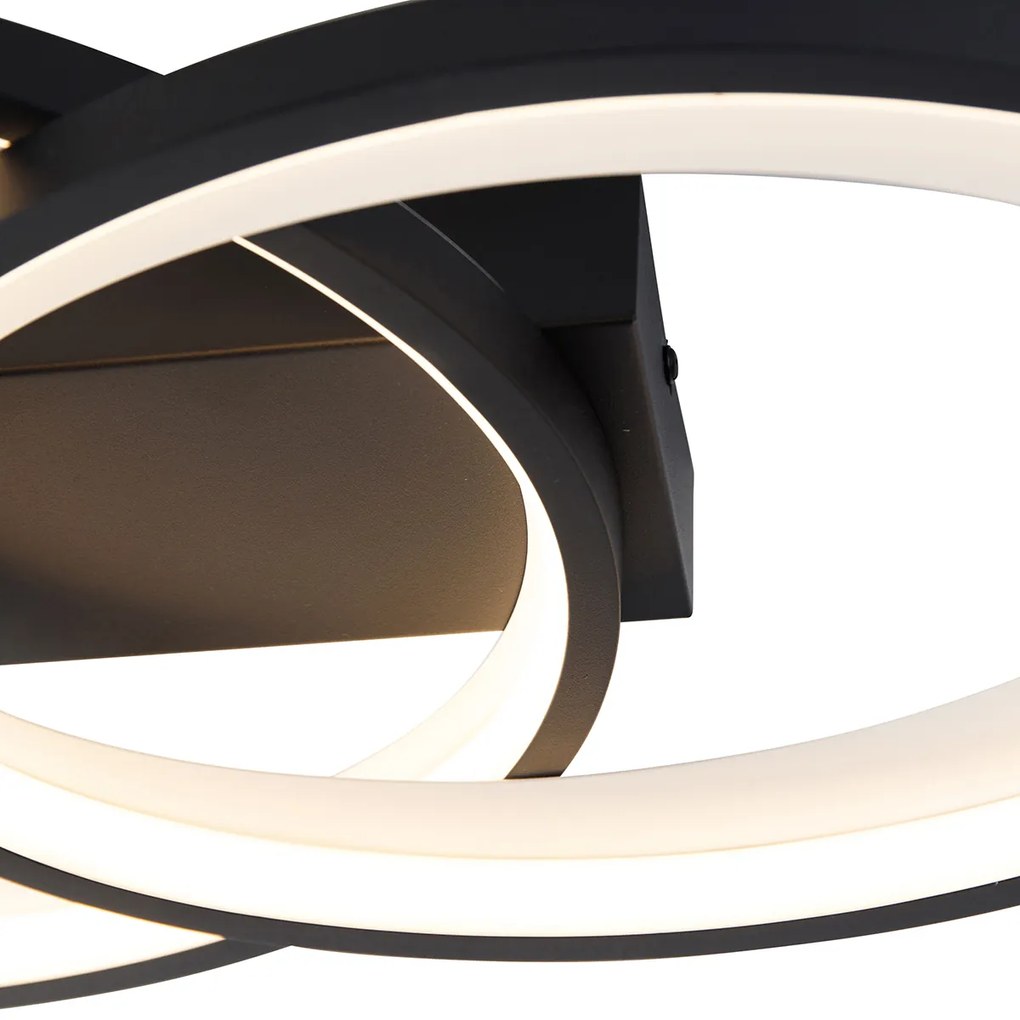 Candeeiro de teto design preto com LED - Alexandra Design