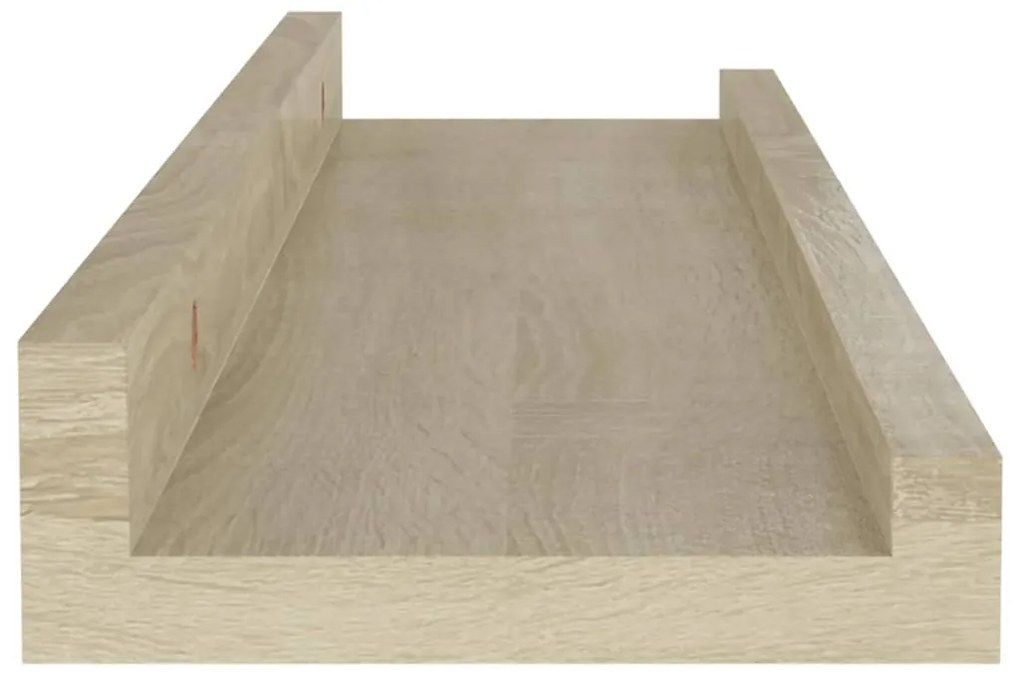 Prateleiras de parede 2 pcs 40x9x3 cm carvalho sonoma