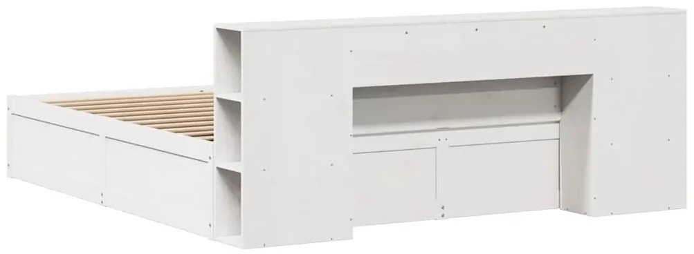 Cama sem colchão 180x200 cm madeira de pinho maciça branco