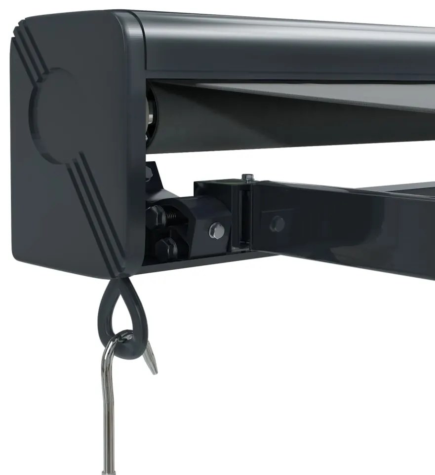 Toldo retrátil 3,5x2,5 m tecido e alumínio antracite
