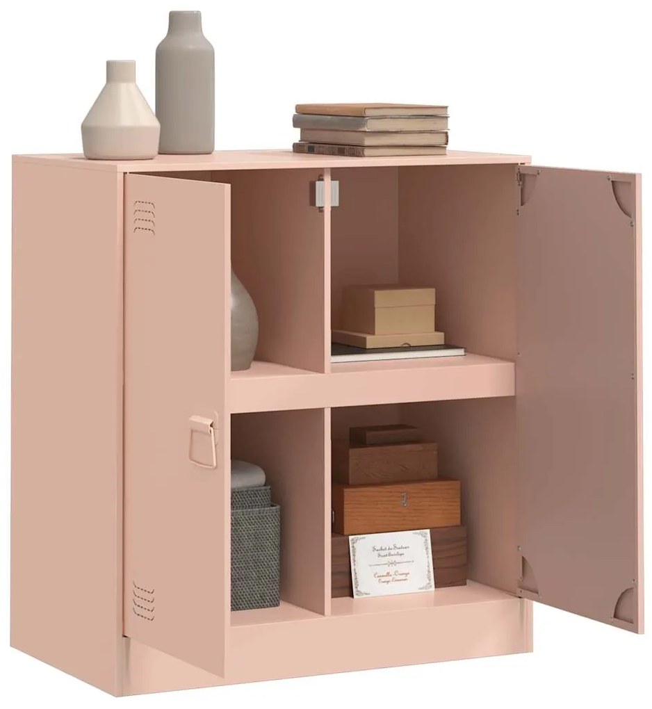 Aparador 67x39x73 cm aço rosa