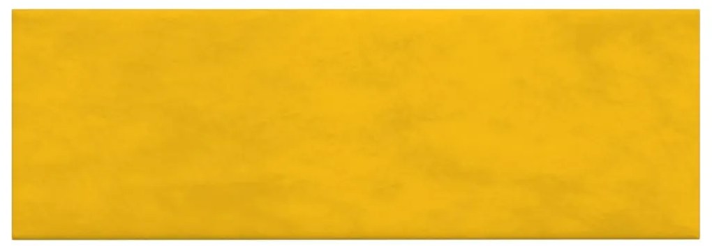 Painel de parede 12 pcs 90x30 cm veludo 3,24 m² amarelo