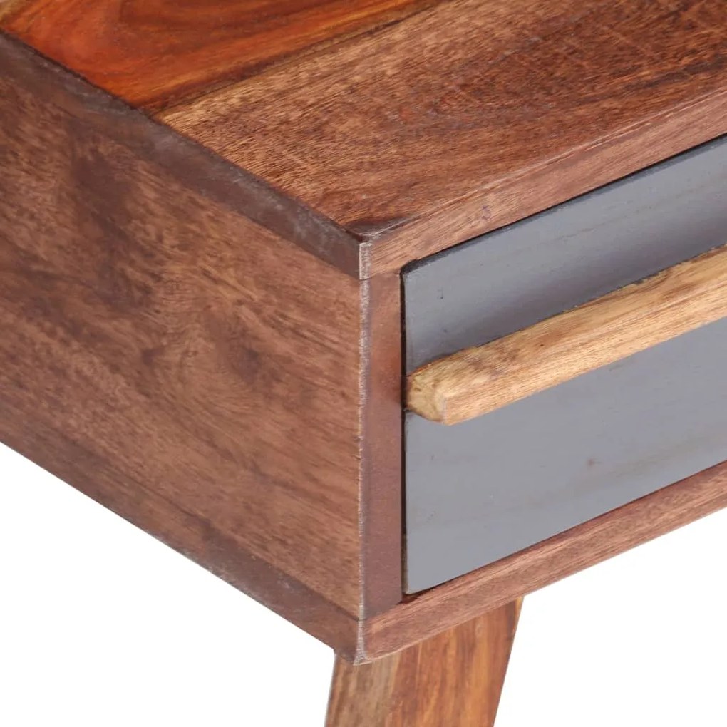 Mesa de centro 110x50x40 cm madeira maciça cinzento