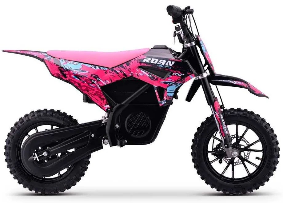 Mini moto elétrica para crianças 550W ROAN RXF até 25 km/h Com Limitador (24V-12AH)  10/10 Rosa