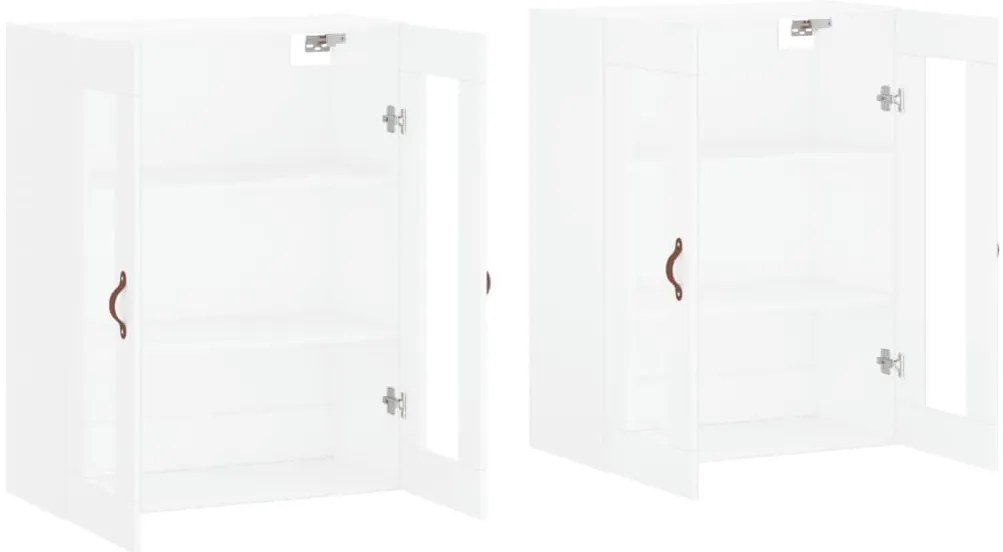 Móveis de parede 2 pcs derivados de madeira branco