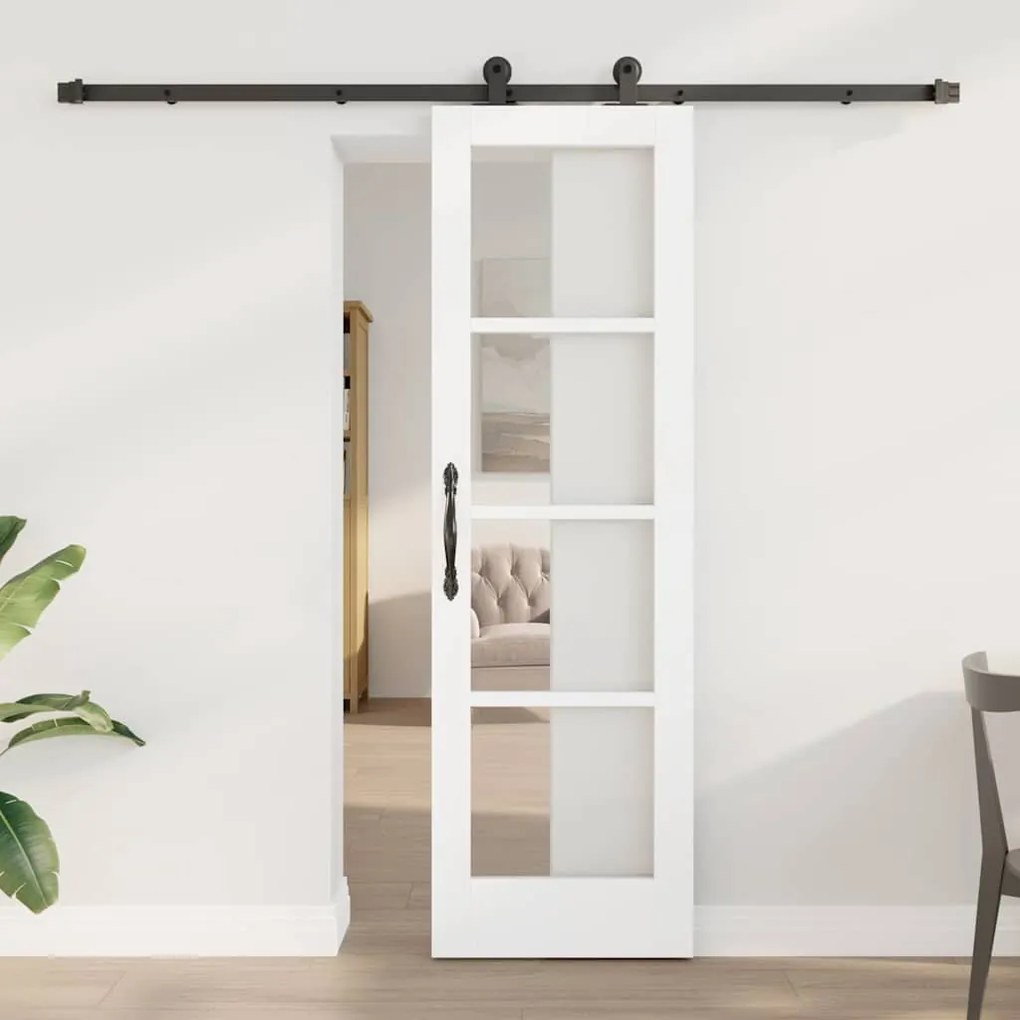 Porta Deslizante vidaXL com Conjunto de Ferragens