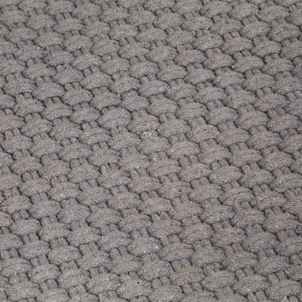 Tapete retangular natural 120x180 cm algodão cinza