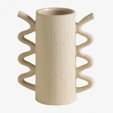 Vaso De Cerâmica Nadaud Branco Pedra - Sklum