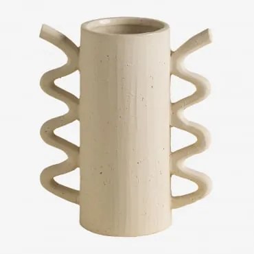 Vaso Em Cerâmica Nadaud Branco Pedra - Sklum