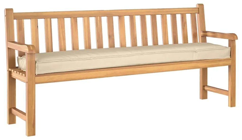 Almofadas para Banco 2 pcs Bege 200x40x8 cm Tecido Oxford