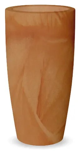 Vaso de flores colorido Polietileno CASA, JARDIM, RESTAURANTE, BAR BAMBOO 70 (ø40 x 70cm) - Terracota