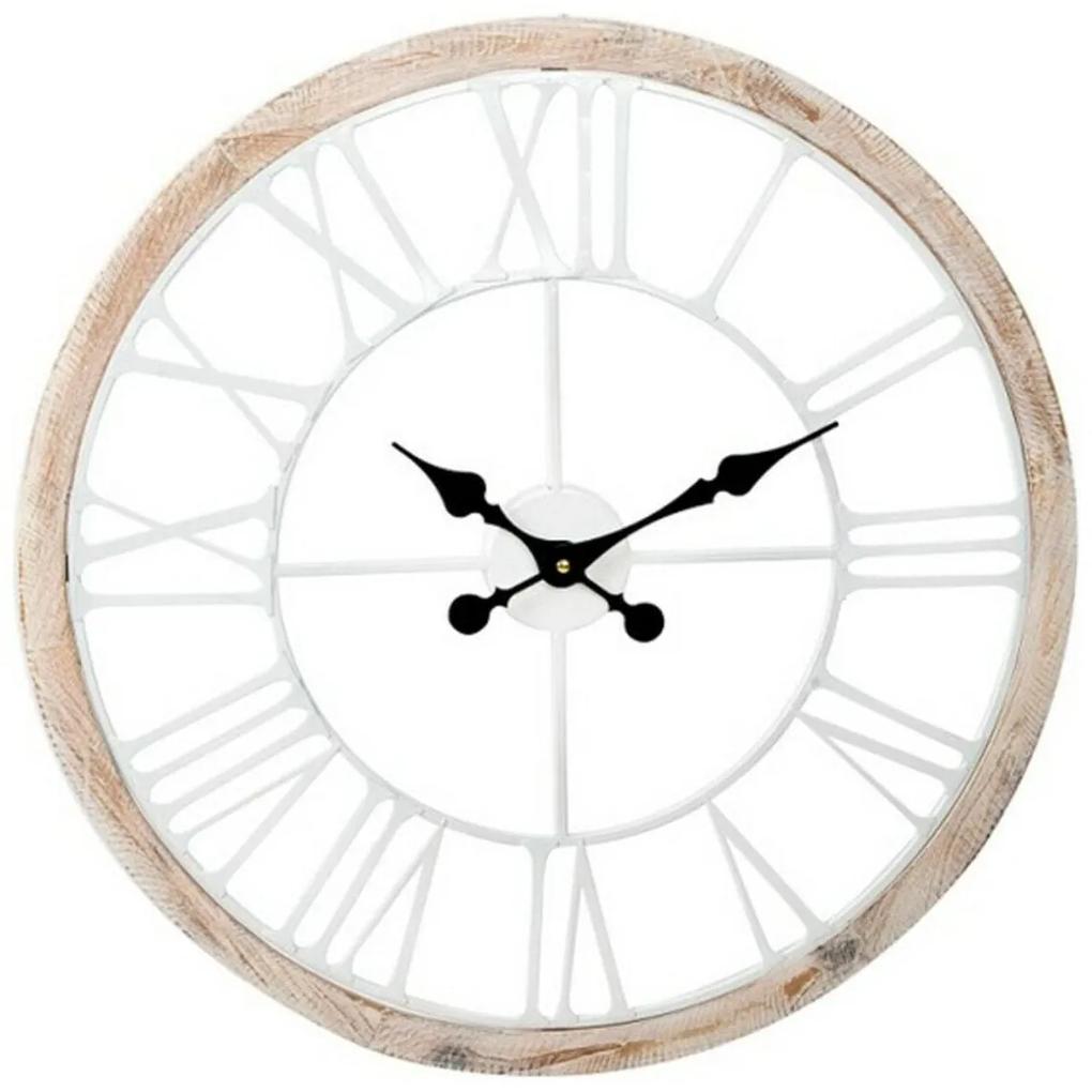 Relógio de Parede DKD Home Decor Branco Madeira Metal (60 x 5 cm)