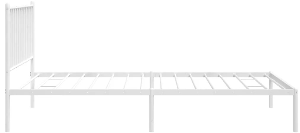 Estrutura de cama com cabeceira 100x200 cm metal branco