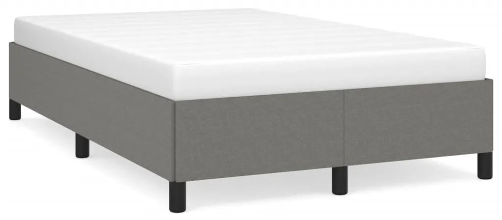 vidaXL Estrutura de cama sem colchão cinza escuro 120x190 cm tecido