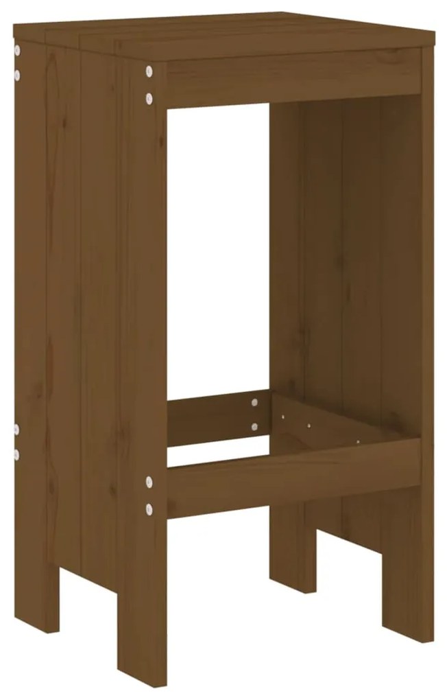 Bancos de bar 2 pcs 40x36x75 cm pinho maciço castanho-mel