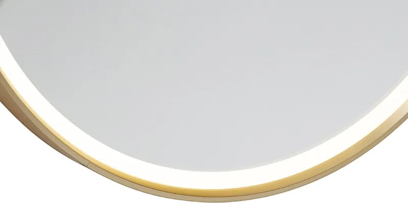 Candeeiro de parede moderno ouro incl. LED IP44 com espelho - MIRAL Moderno