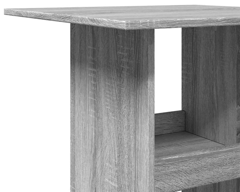 Mesa de bar com arrumação derivados de madeira cinzento sonoma