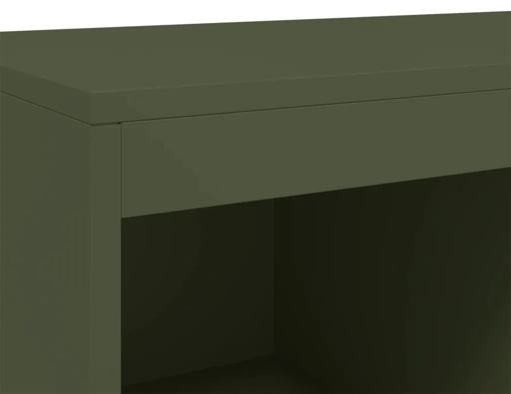 Móvel alto 68x39x111,5 cm aço verde azeitona