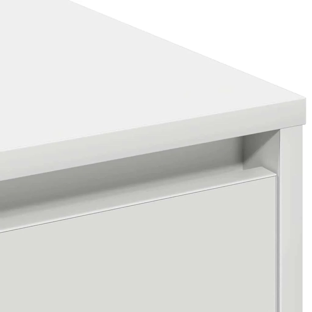 Aparador vidaXL com LED Branco 90x32x75 cm em madeira de engenharia