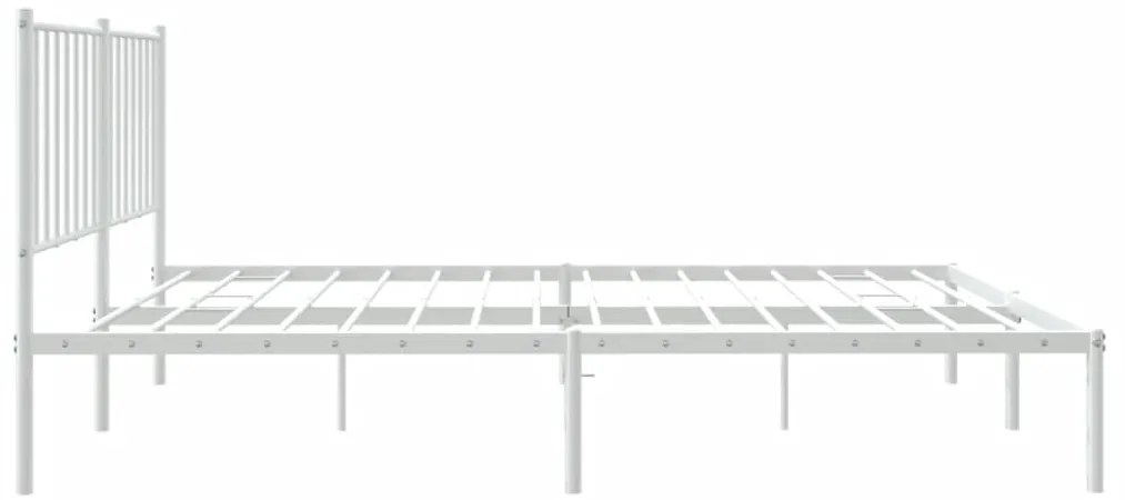 Estrutura de cama com cabeceira 120x200 cm metal branco